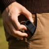 black-outdoor-phone-holder