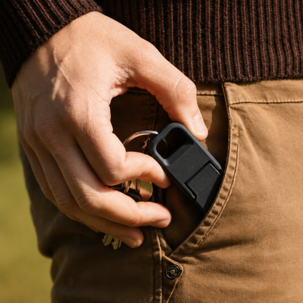 black-outdoor-phone-holder