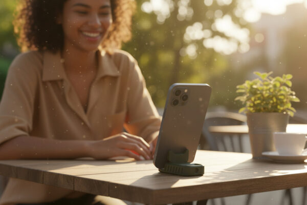 Green Outdoor Phone Stand