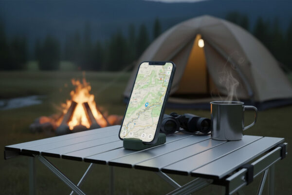 Green Outdoor Phone Stand
